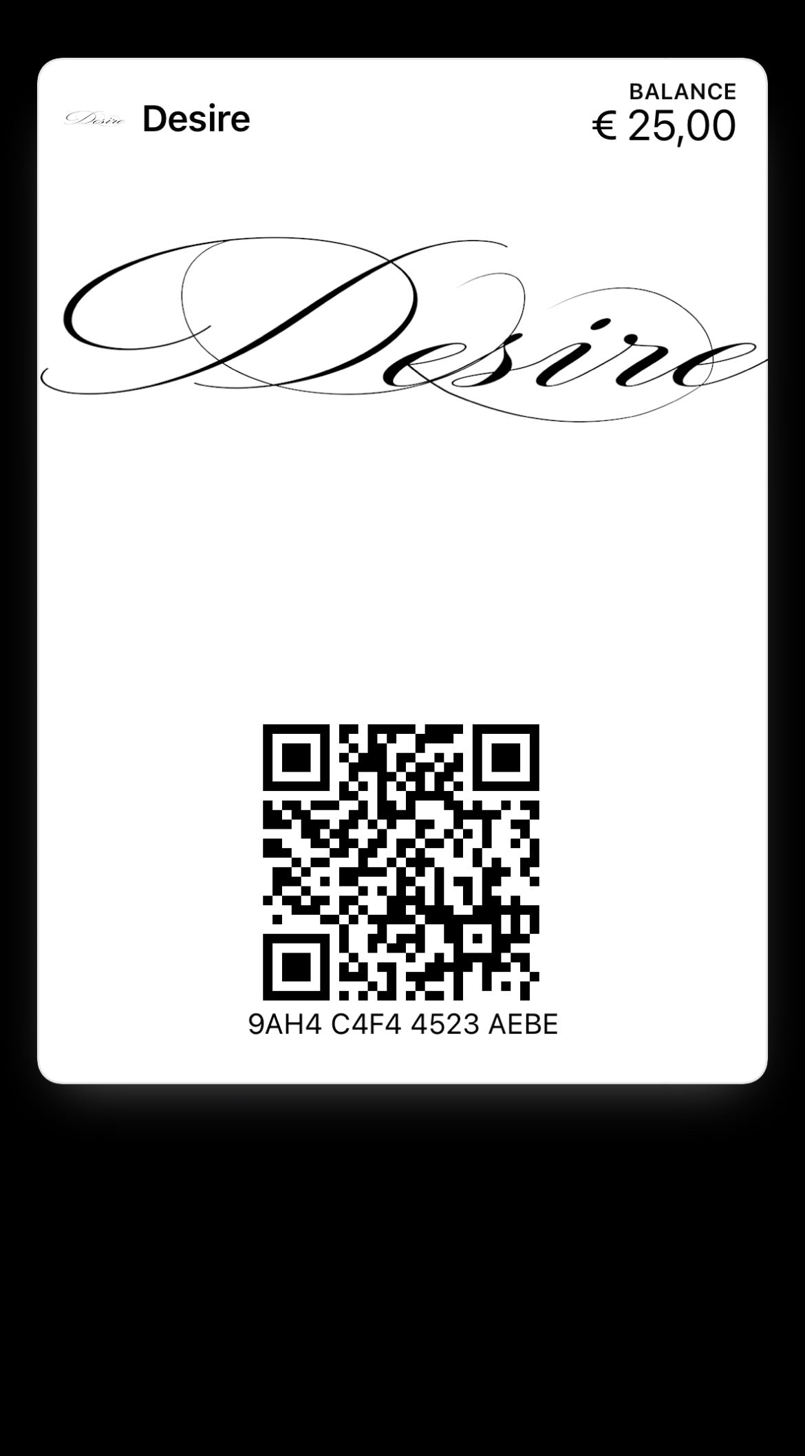 Desire Gift Card